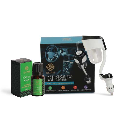 Car Aroma Diffuser with Citrus Rush Car Fragrance Oil