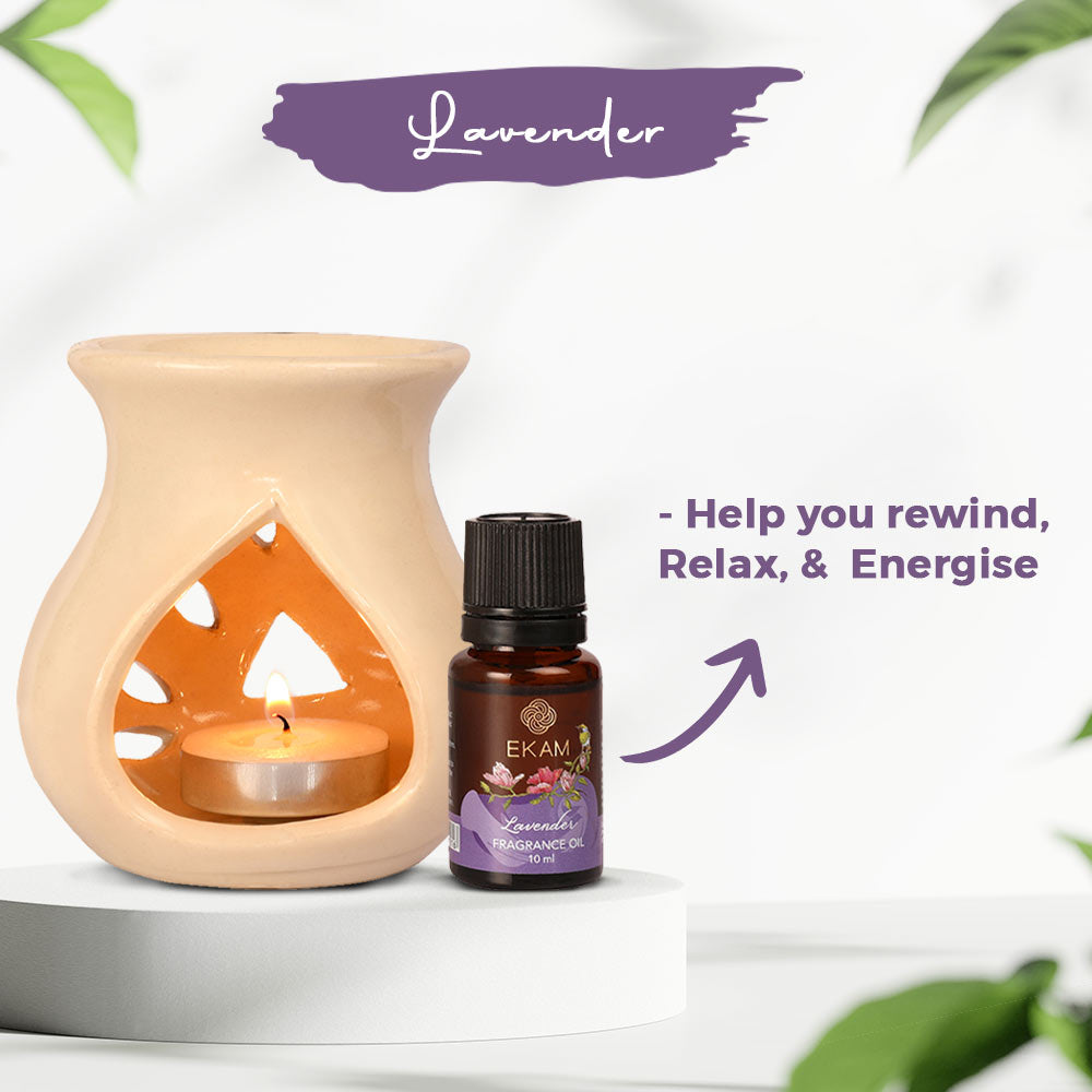 Lavender Ceramic Oil Warmer Set, Core Range