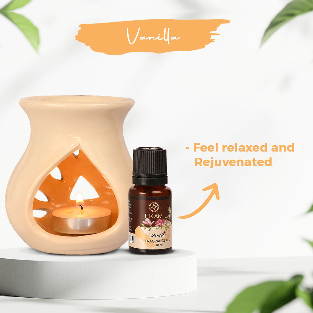 Vanilla Ceramic Oil Warmer Set, Core Range