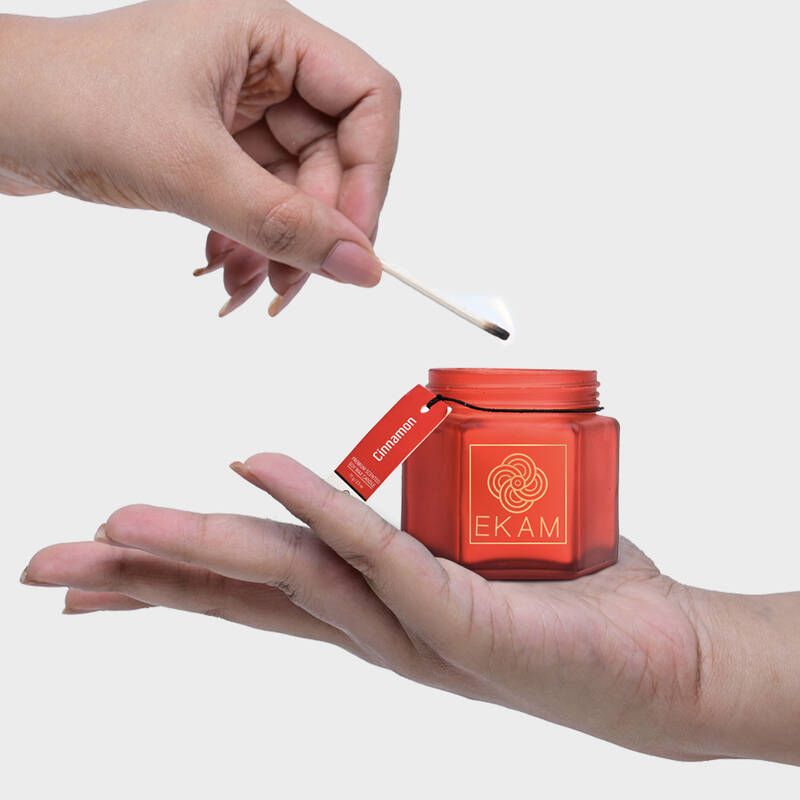 Cinnamon Hexa Jar Scented Candle