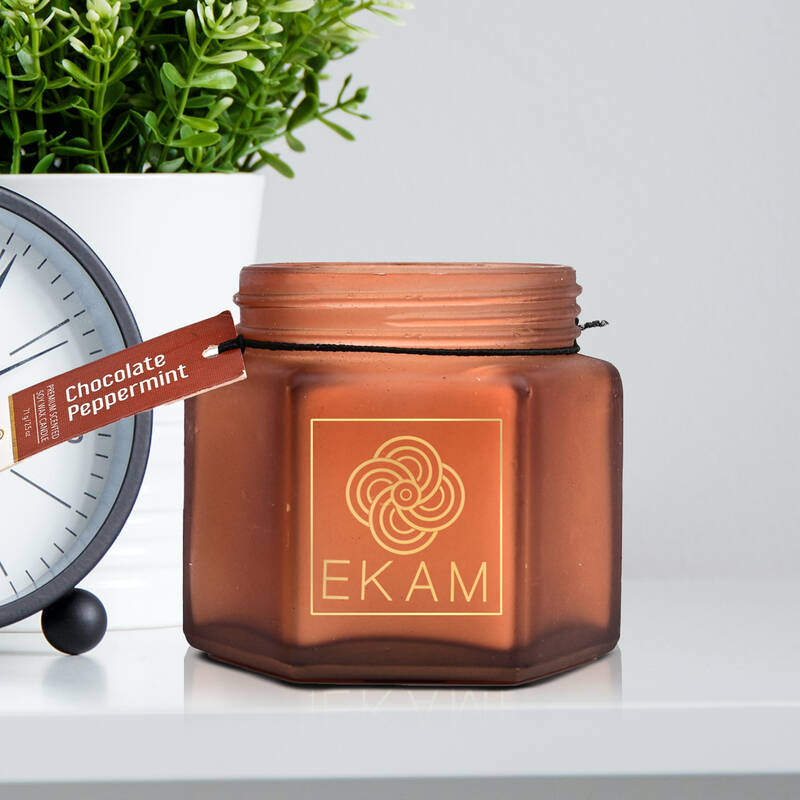Chocolate Peppermint Hexa Jar Scented Candle