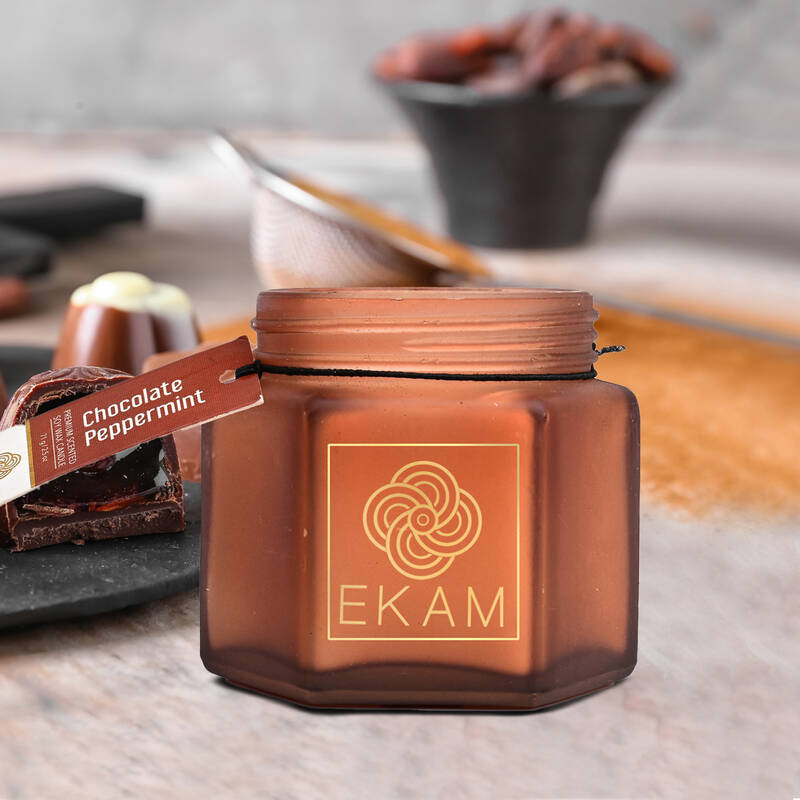 Chocolate Peppermint Hexa Jar Scented Candle