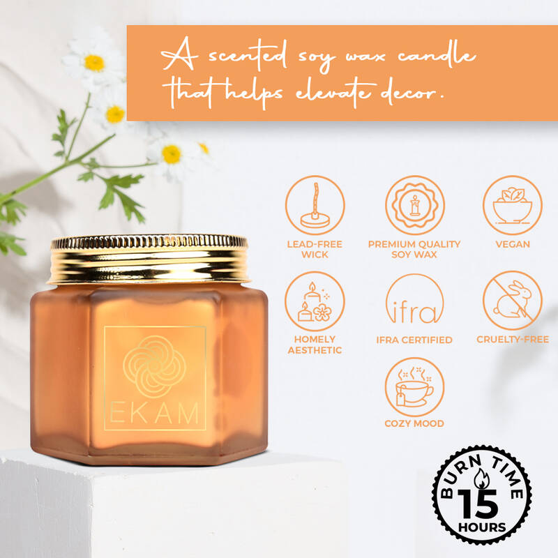 Caramel Hexa Jar Scented Candle