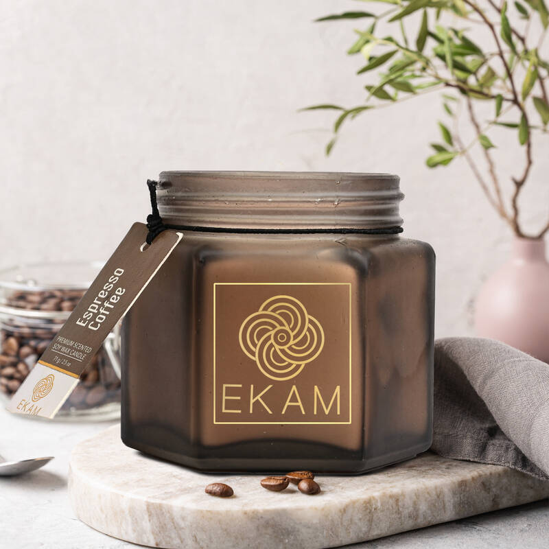 Espresso Coffee Hexa Jar Scented Candle