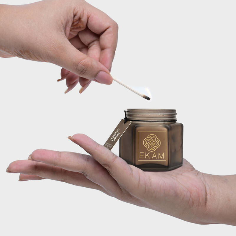Espresso Coffee Hexa Jar Scented Candle