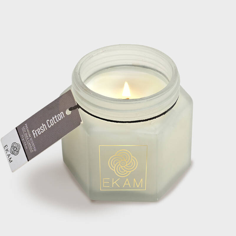 Fresh Cotton Hexa Jar Scented Candle