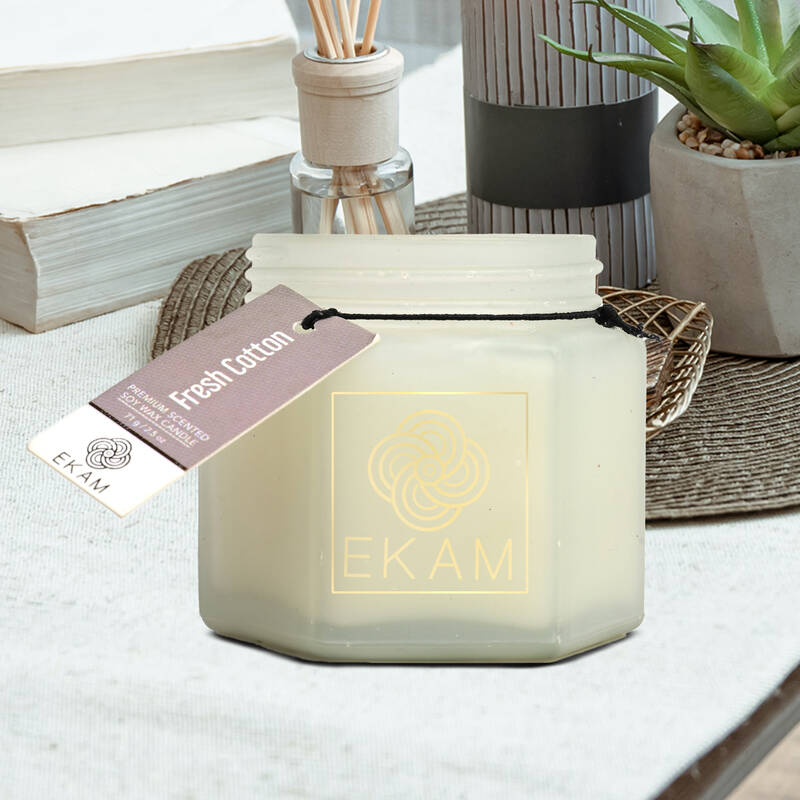 Fresh Cotton Hexa Jar Scented Candle