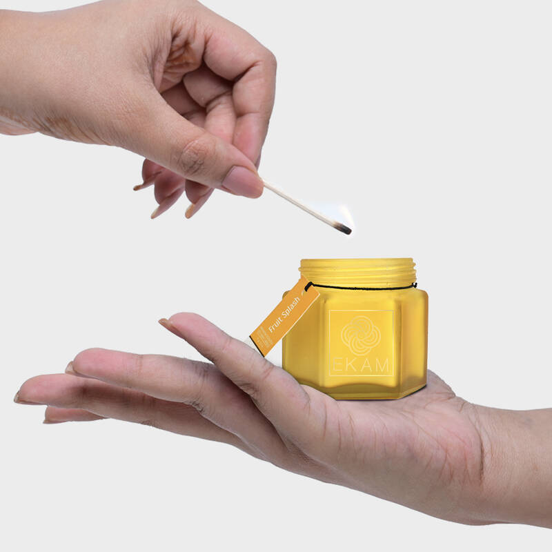 Fruit Splash Hexa Jar Scented Candle