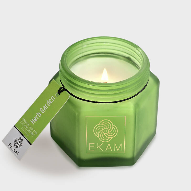 Herb Garden Hexa Jar Scented Candle