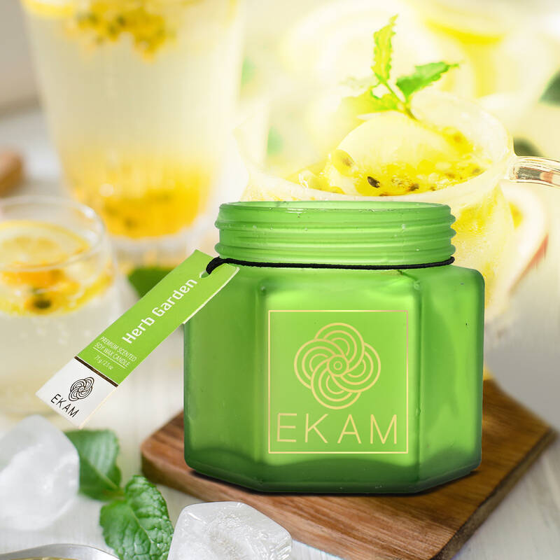 Herb Garden Hexa Jar Scented Candle