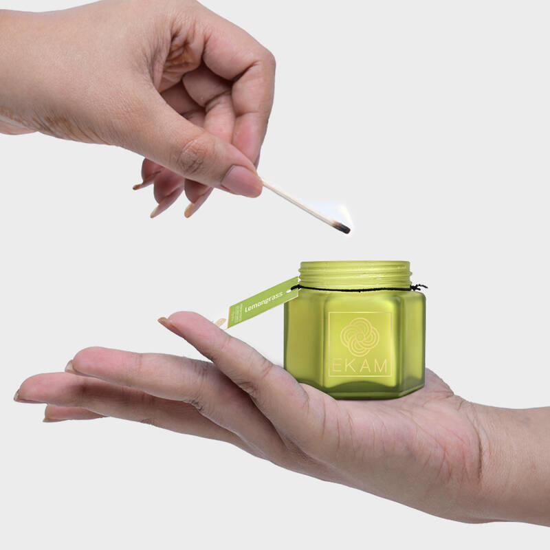 Lemongrass Hexa Jar Scented Candle
