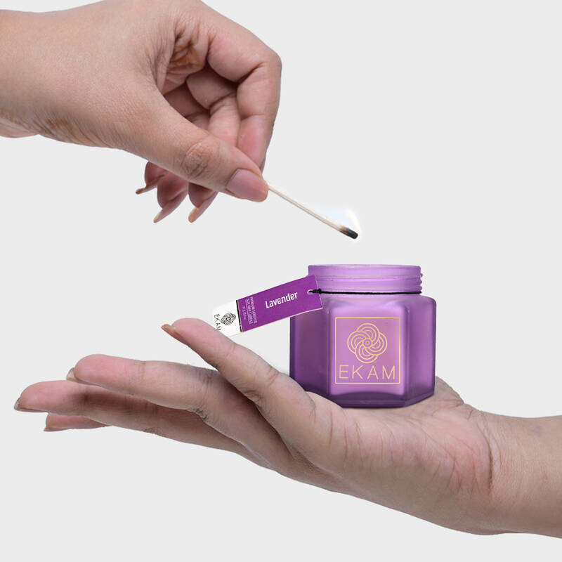 Lavender Hexa Jar Scented Candle