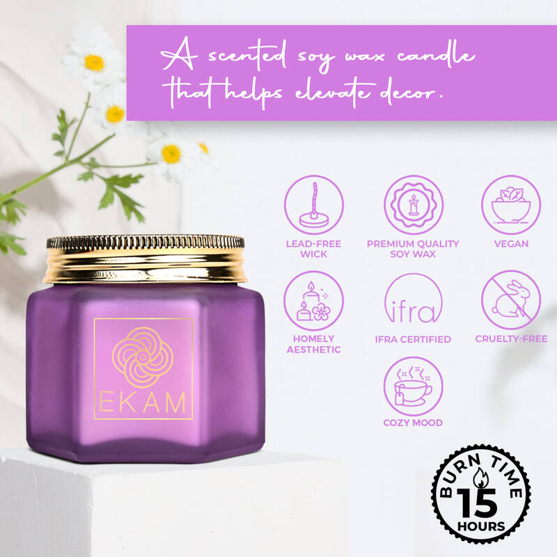 Lavender Hexa Jar Scented Candle