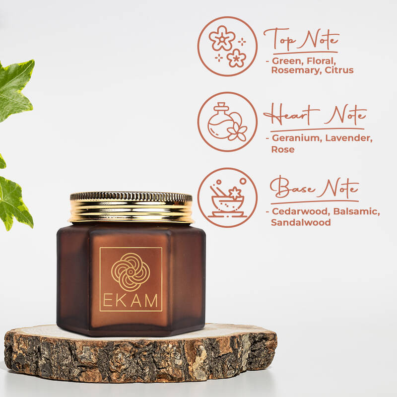 Mahogany Hexa Jar Scented Candle