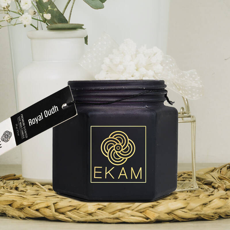 Royal Oudh Hexa Jar Scented Candle