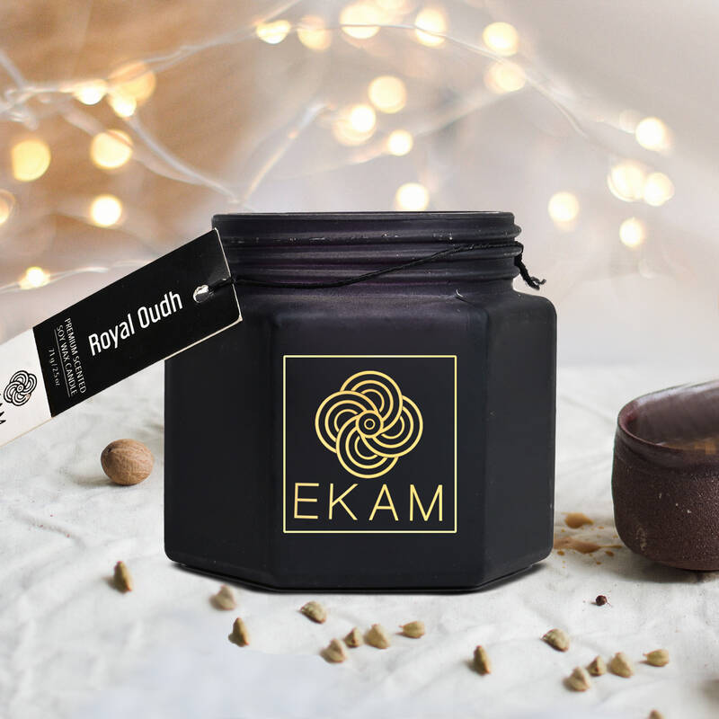 Royal Oudh Hexa Jar Scented Candle