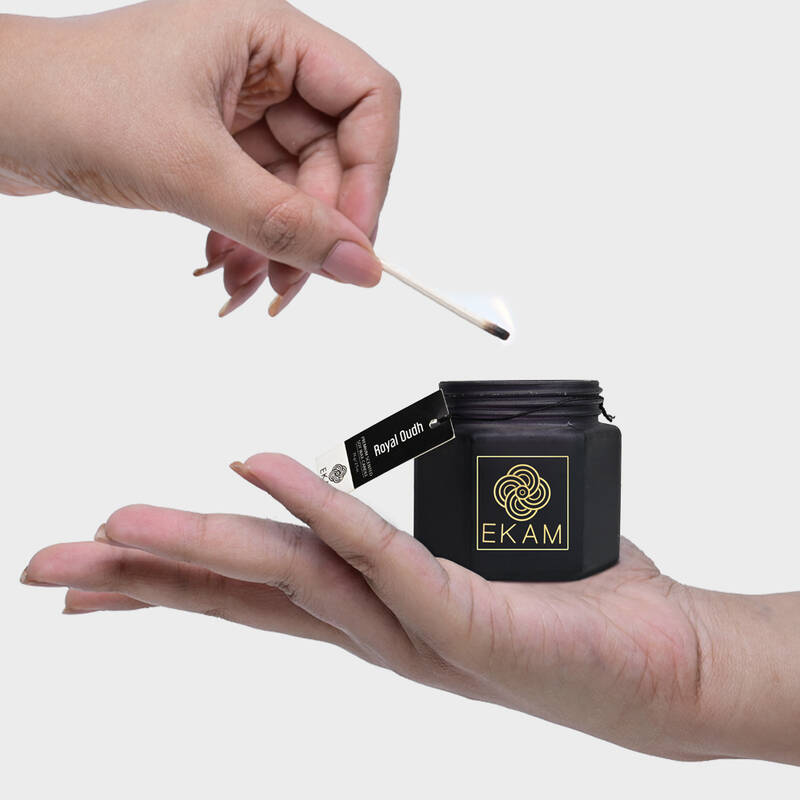 Royal Oudh Hexa Jar Scented Candle