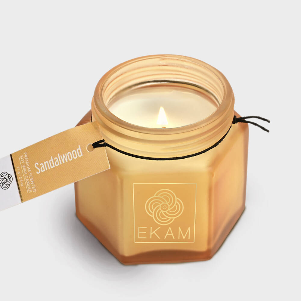Sandalwood Hexa Jar Scented Candle