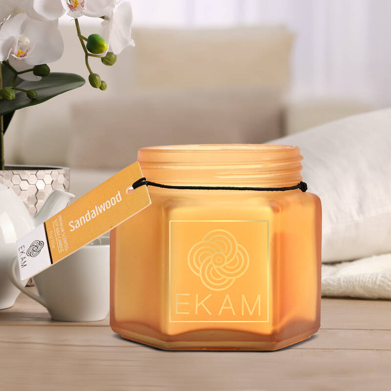 Sandalwood Hexa Jar Scented Candle