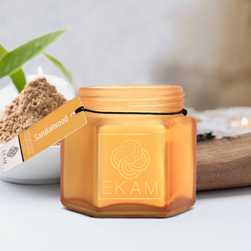 Sandalwood Hexa Jar Scented Candle