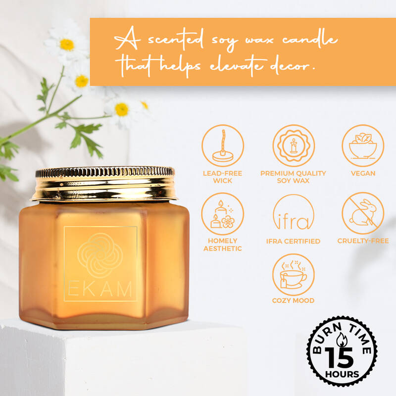 Sandalwood Hexa Jar Scented Candle