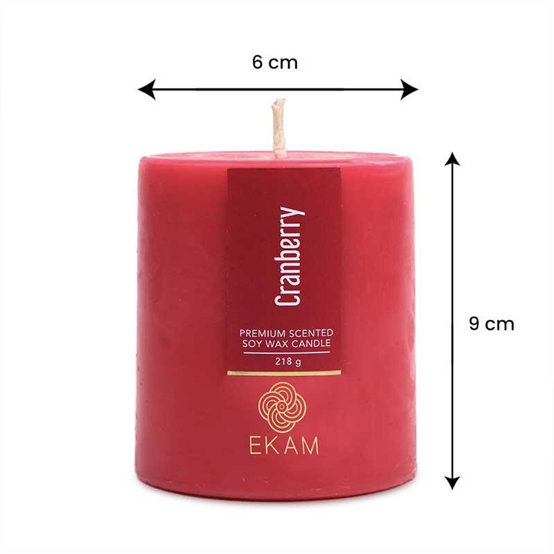 Cranberry Pillar Scented Candle