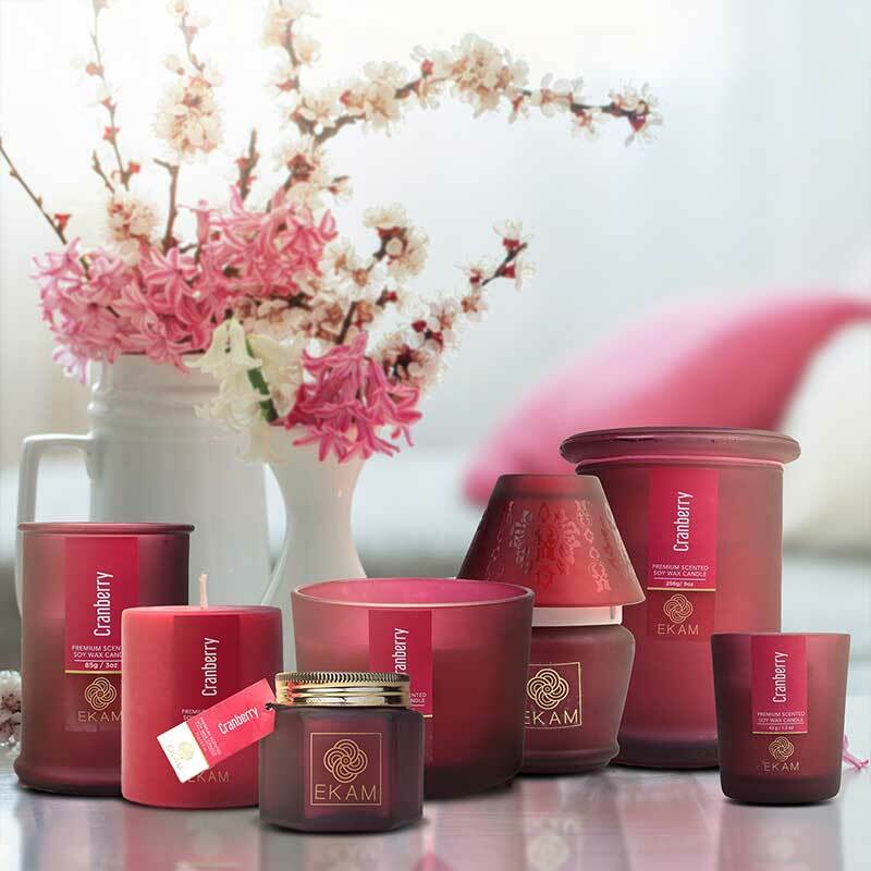 Cranberry Pillar Scented Candle