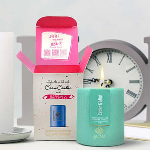 Cedar & Mint Pillar Scented Candle