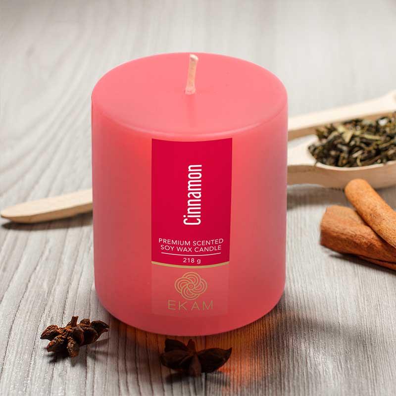 Cinnamon Pillar Scented Candle
