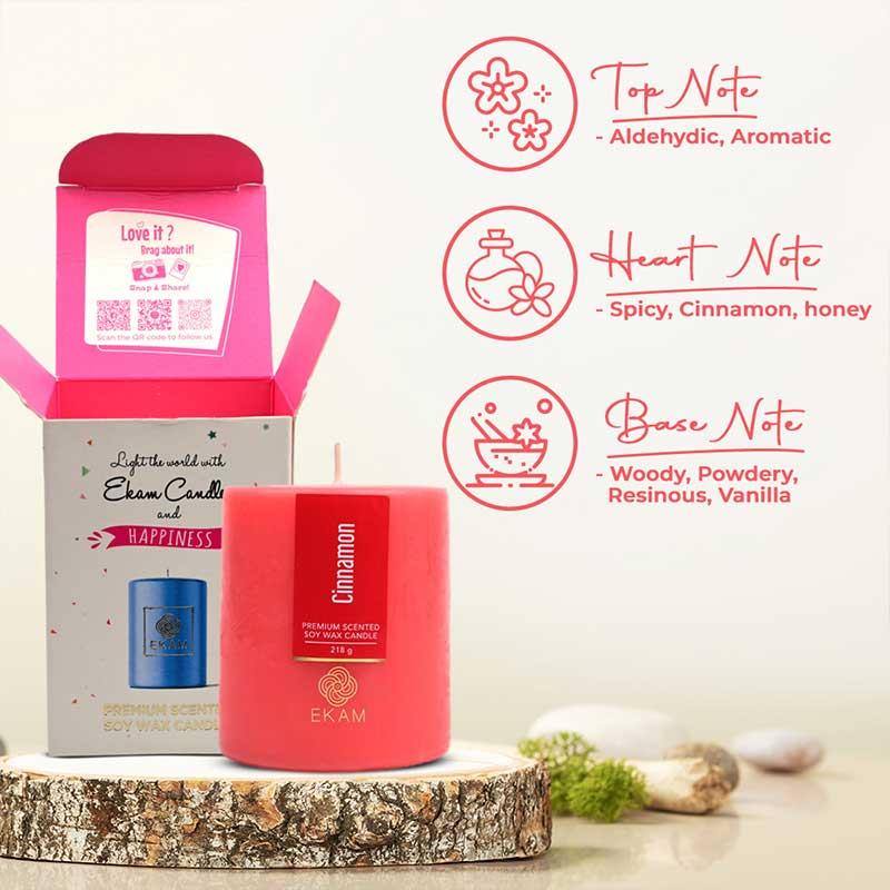 Cinnamon Pillar Scented Candle