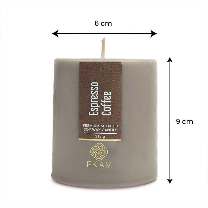 Espresso Coffee Pillar Scented Candle