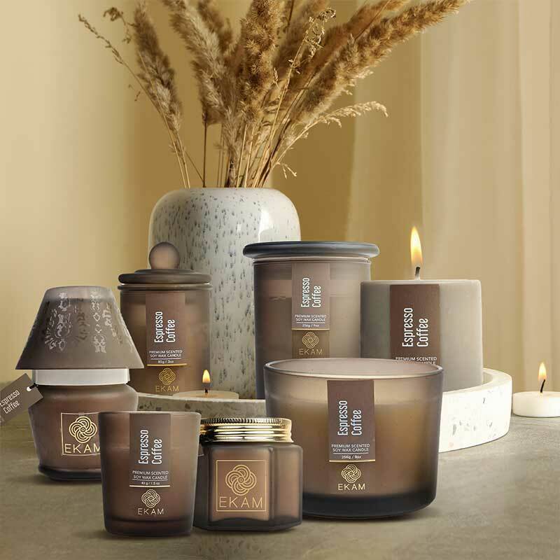 Espresso Coffee Pillar Scented Candle