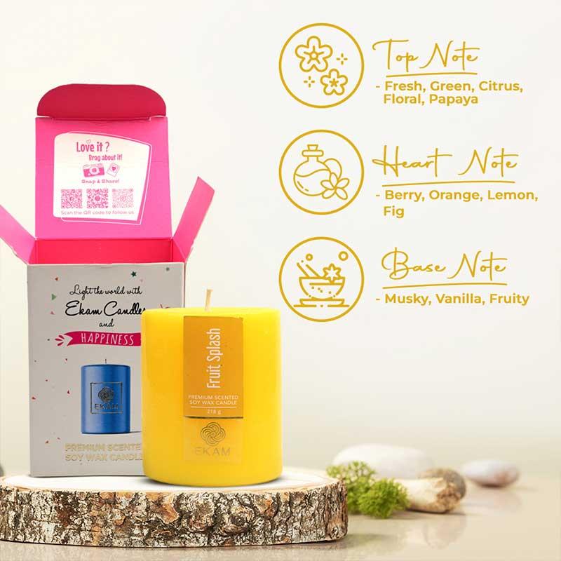 Fruit Splash Pillar Scented Candle