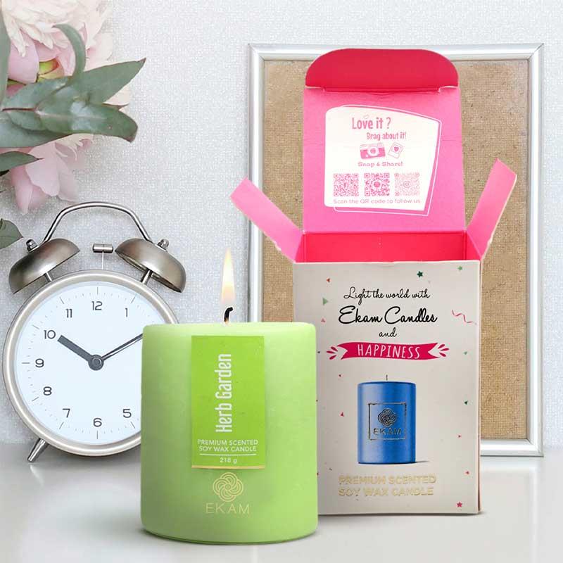 Herb Garden Pillar Scented Candle