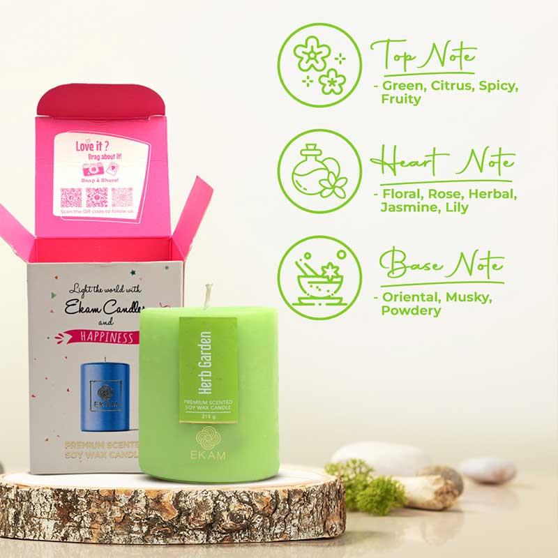 Herb Garden Pillar Scented Candle