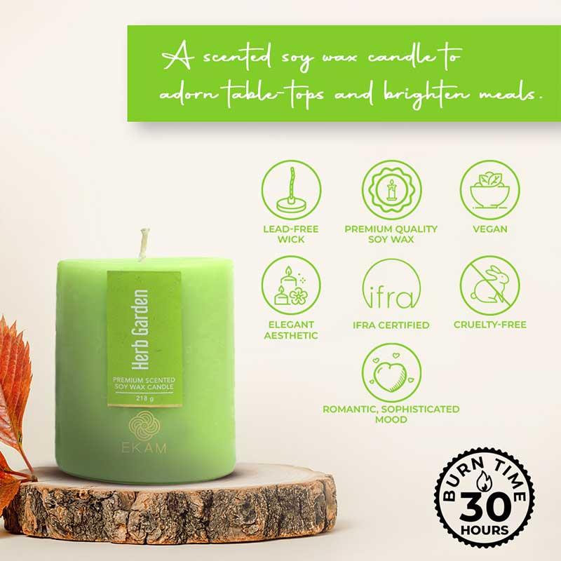Herb Garden Pillar Scented Candle