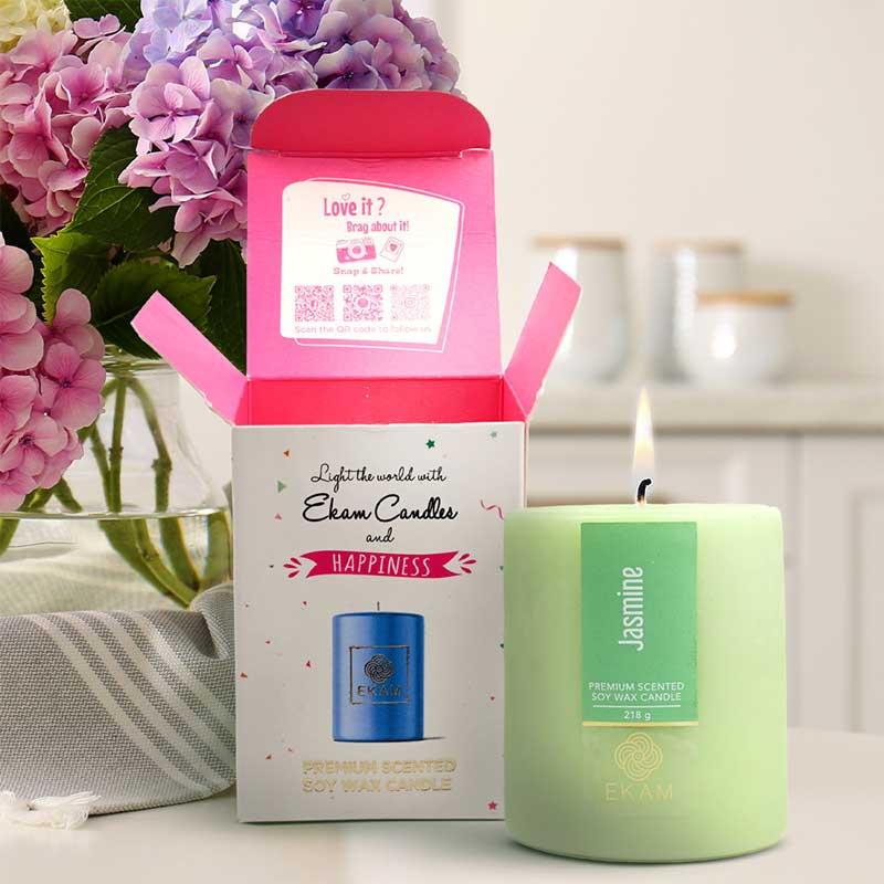 Jasmine Pillar Scented Candle