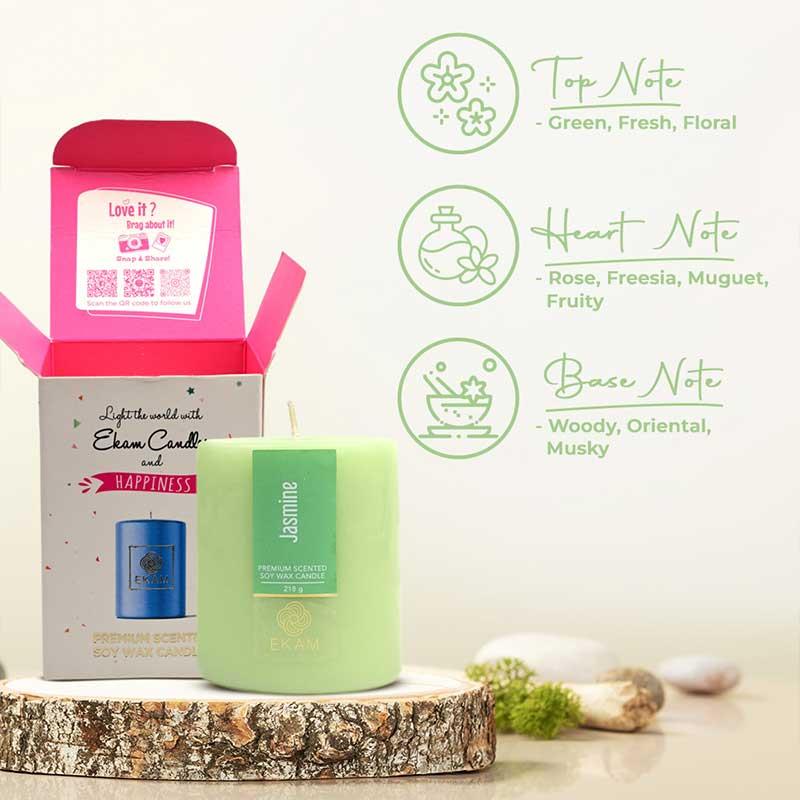 Jasmine Pillar Scented Candle