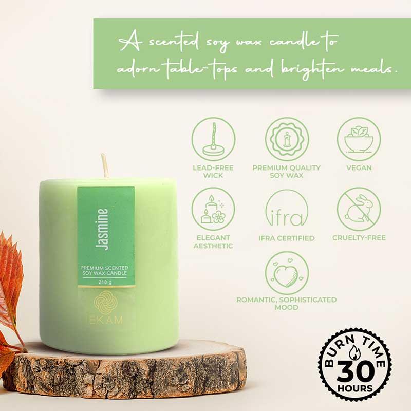 Jasmine Pillar Scented Candle
