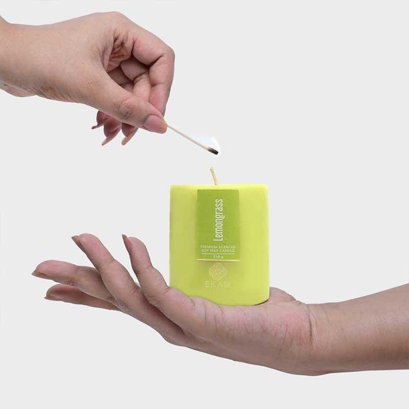 Lemongrass Pillar Scented Candle