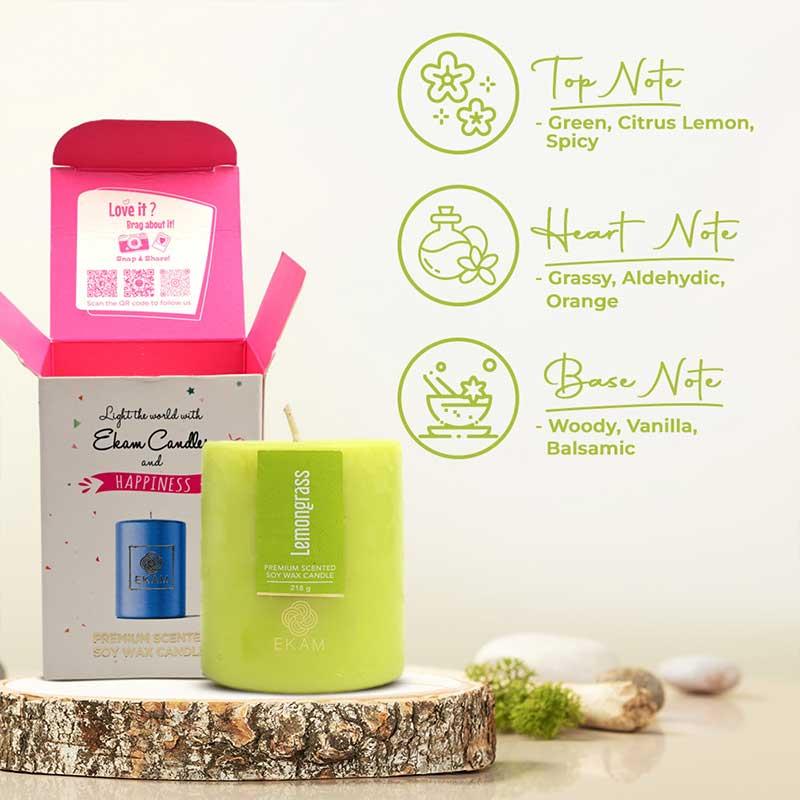 Lemongrass Pillar Scented Candle