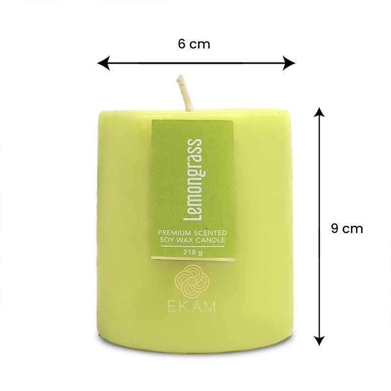 Lemongrass Pillar Scented Candle