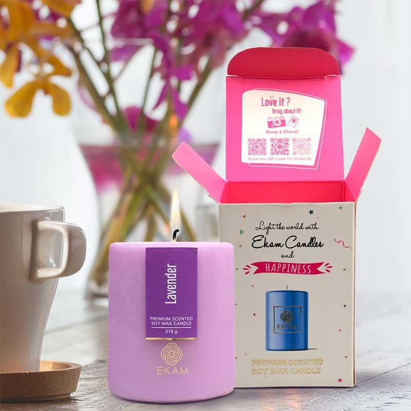 Lavender Pillar Scented Candle