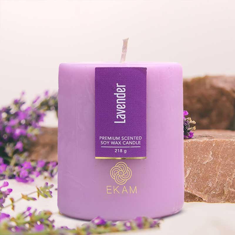 Lavender Pillar Scented Candle