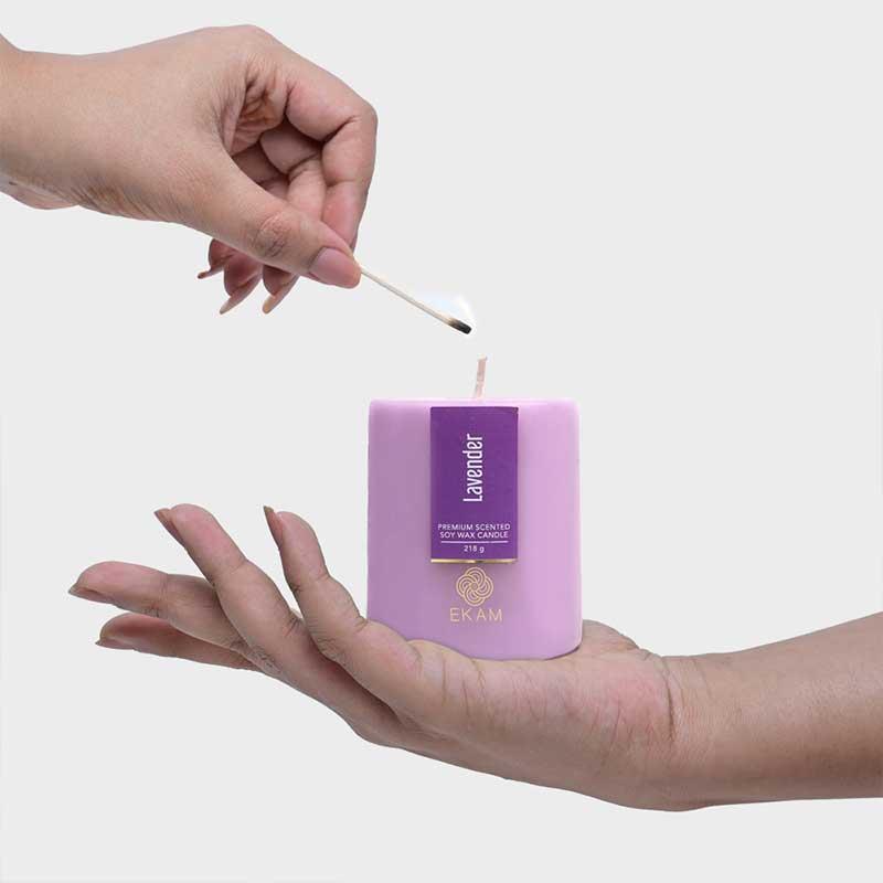 Lavender Pillar Scented Candle