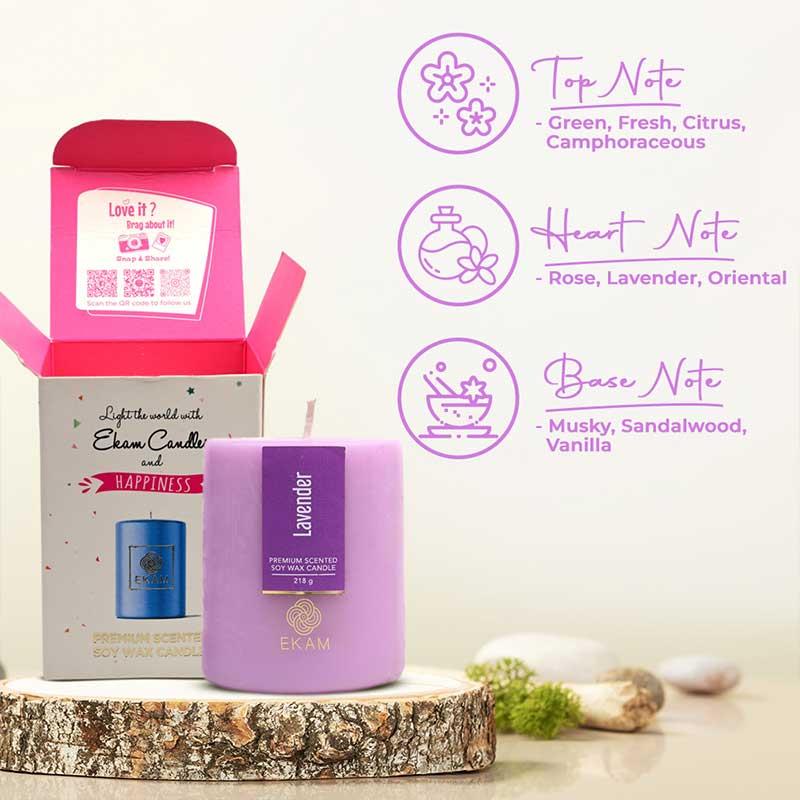 Lavender Pillar Scented Candle