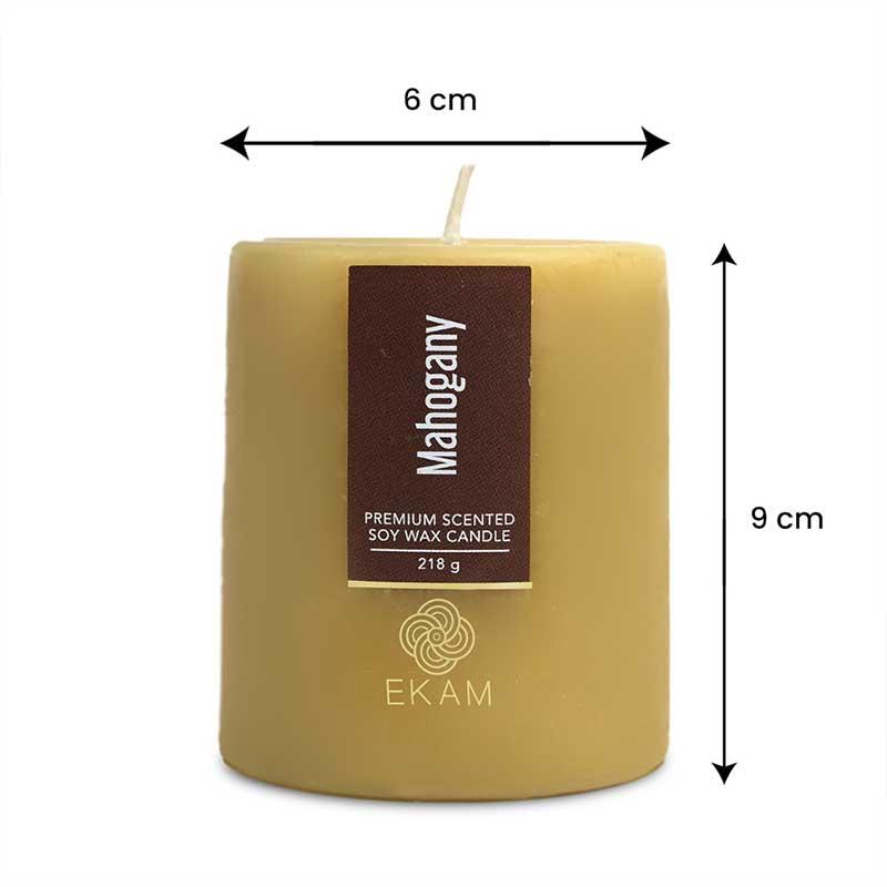 Mahogany Pillar Scented Candle
