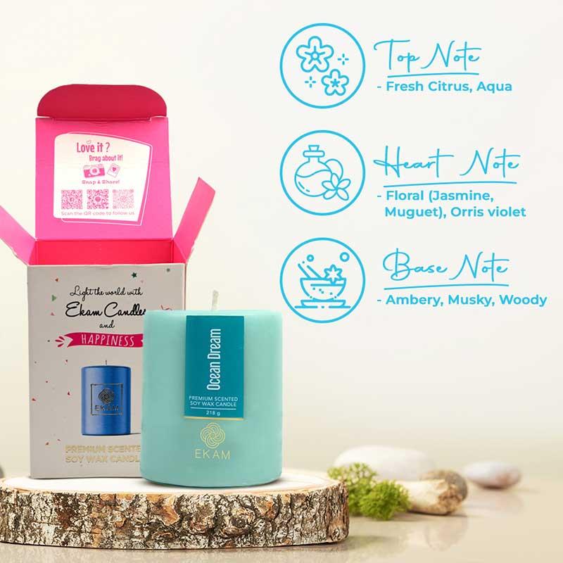 Ocean Dream Pillar Scented Candle