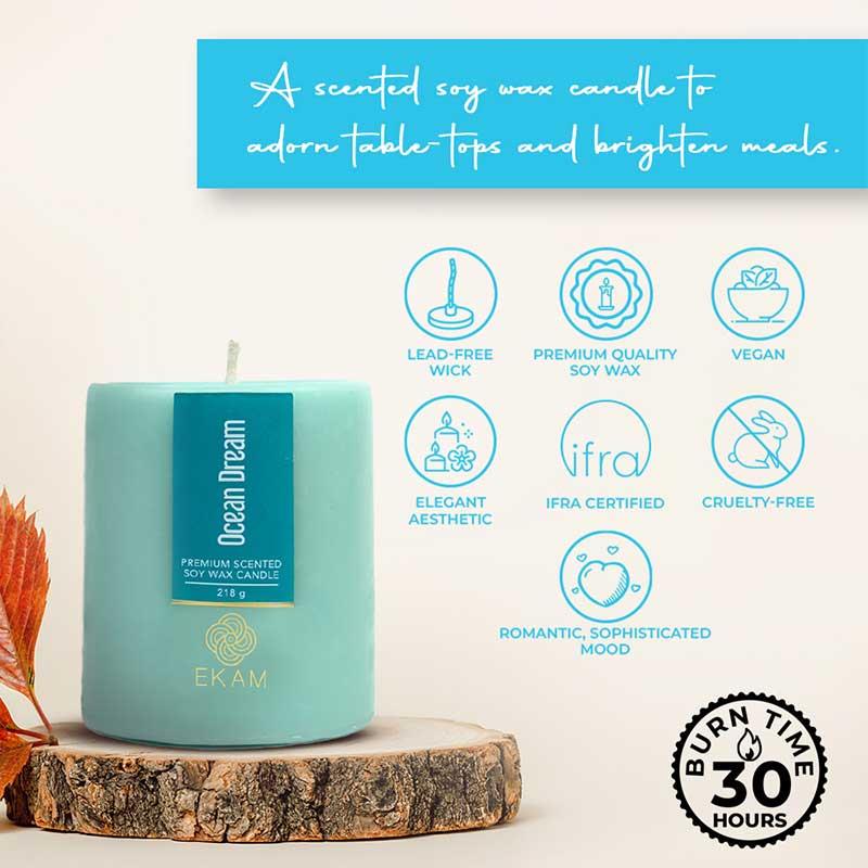 Ocean Dream Pillar Scented Candle
