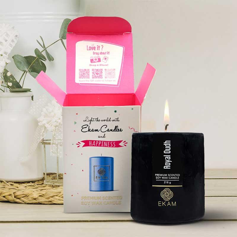 Royal Oudh Pillar Scented Candle